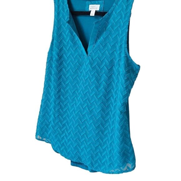 MARKET & SPRUCE Women's NEW Turquoise Geometric Print Sleeveless Tank Top S - Picture 5 of 15